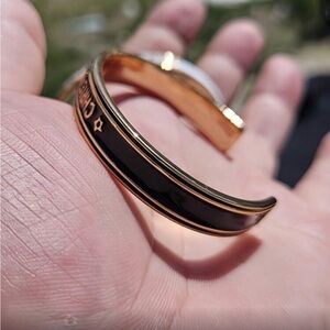 Chic Gold and Black Enamel Bracelet